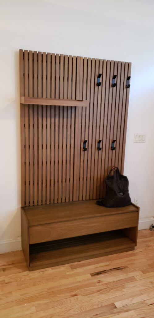 Entry hall storage helps quiet down your home
