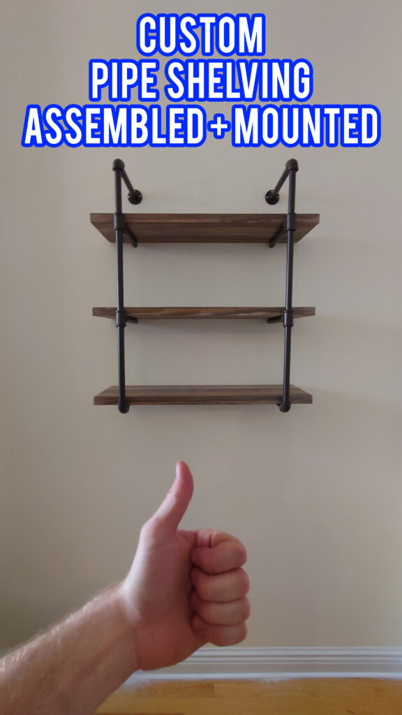 Sturdy Book Shelves installed for you by The Handy Dan Team